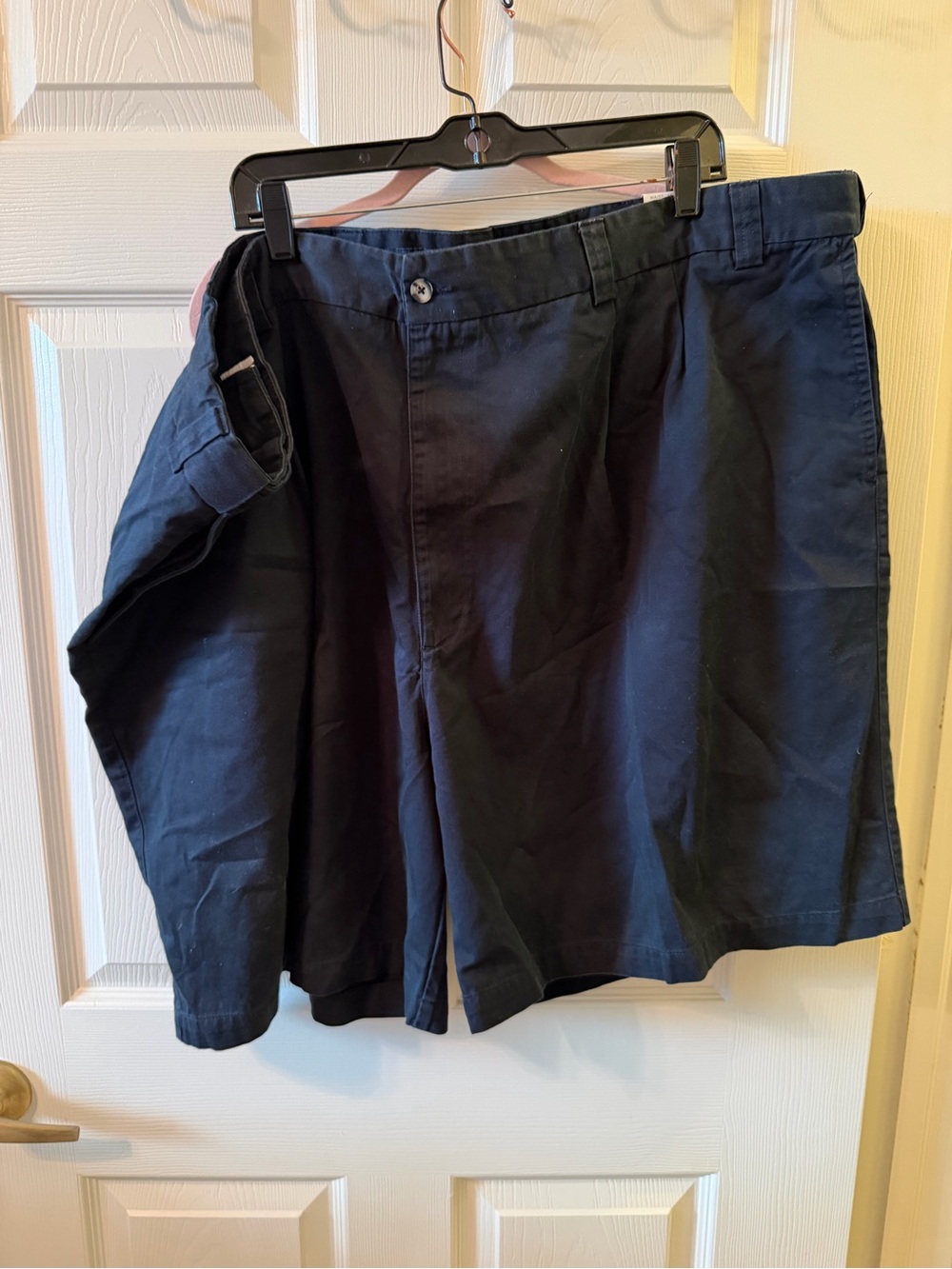 Harbor Bay Navy Flat-Front Men's Shorts